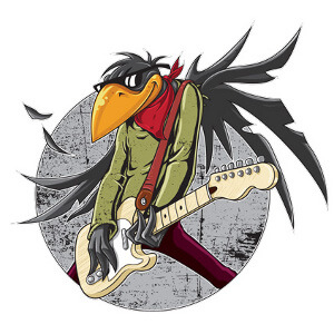 Illustration for rockband Fat Birds