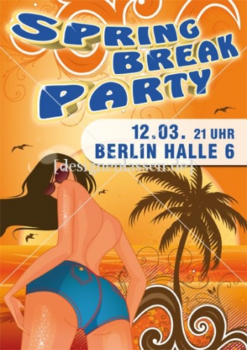 Plakat für eine Party