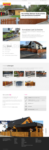 Landing Page Design für Tor- und Zaunbaufirma