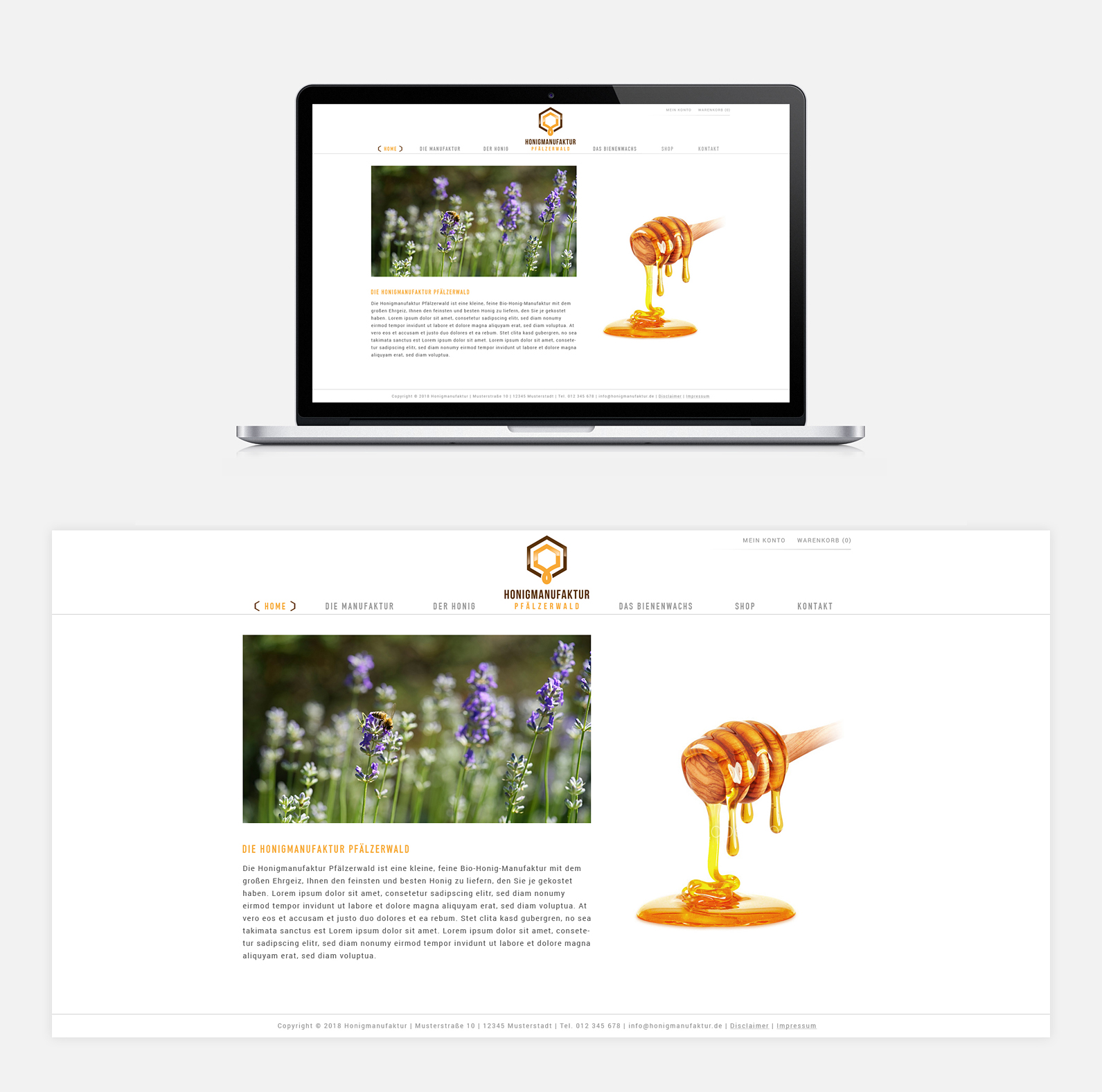 Webdesign für Honigmanufaktur