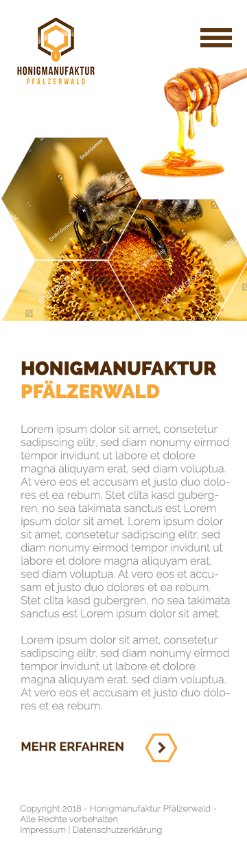 Webdesign für Honigmanufaktur