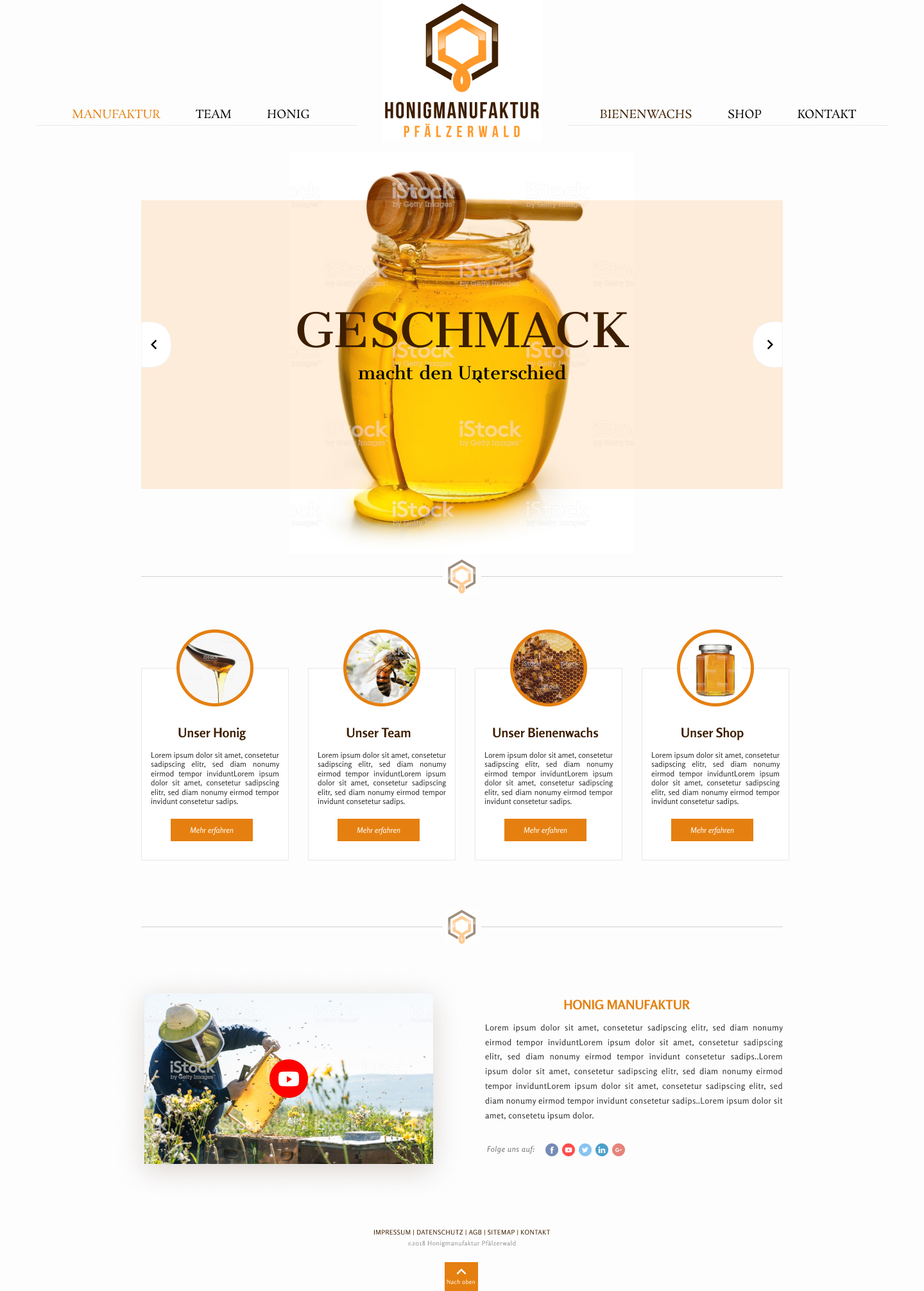 Webdesign für Honigmanufaktur