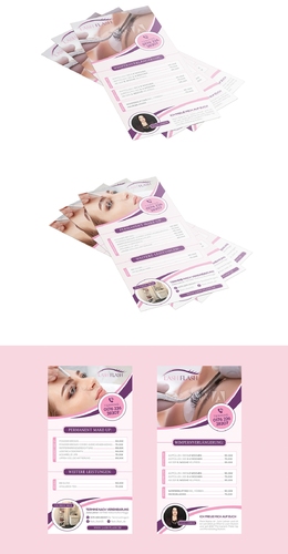 Unternehmen für Wimpernverlängerung & -lifting benötigt Flyer-Design