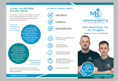 Flyer-Design für Elektriker