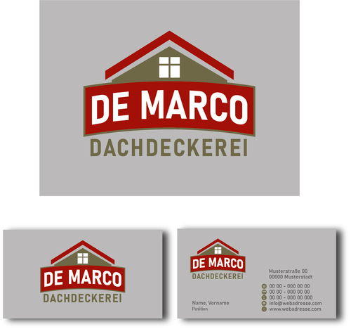 Logo & Visitenkarte für Dachdeckerei