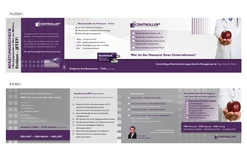 flyer and cheque to attract new clients