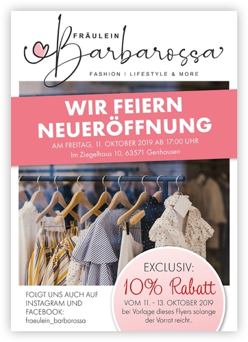 Flyer-Design für Concept Store - Fashion, Lifestyle & More