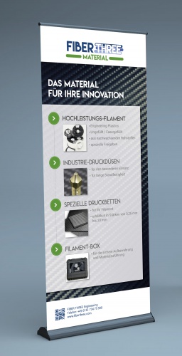 Plakat-Design (Roll-up) FiberThree