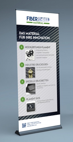  Plakat-Design (Roll-up) FiberThree