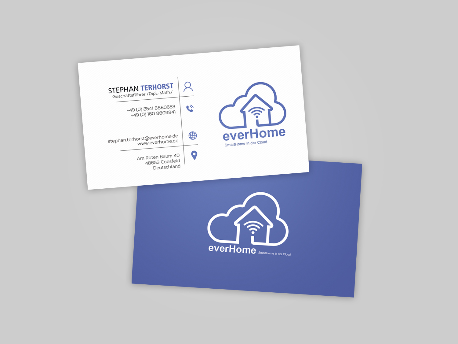 Visitenkarten Design Firmen Logo Vorhanden Web Business Card Design Designonclick Com