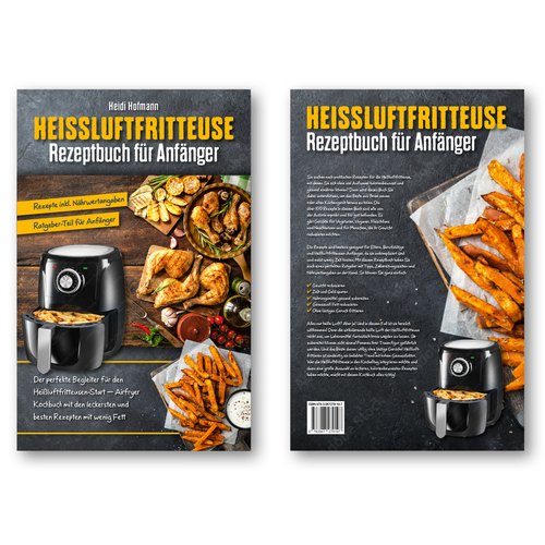 Buch-/E-Book-Cover für Kochen mit einer Heißluftfriteuse