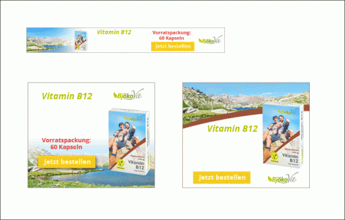 Webbanner-Set für veganes Präparat