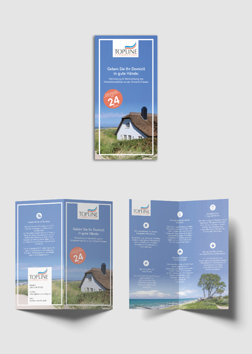 Flyer-Design für Full-Service-Ferienhaus-Agentur