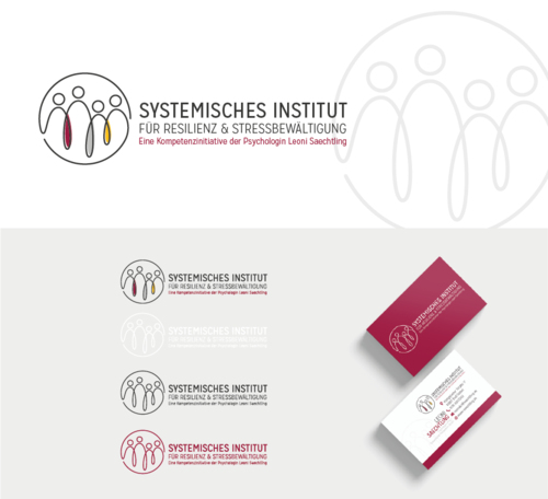  Logo & Visitenkarte für Institut mit Angebot für Fortbildung, Workshops, Vorträge zu den Themen Stressbewältigung und Resilienz