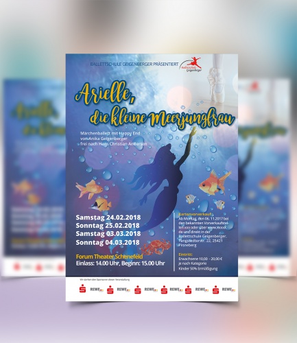 Plakat-Design für große Kinderballett Theateraufführung