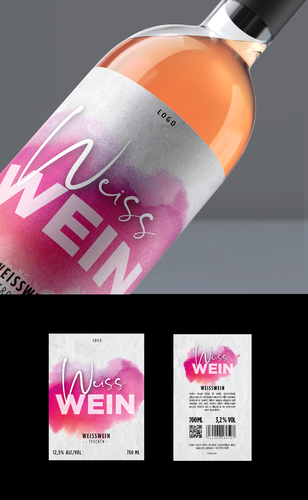 Etiketten-Design für Roséwein & Weißwein