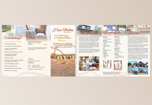 Flyer-Design für Ferienhaus