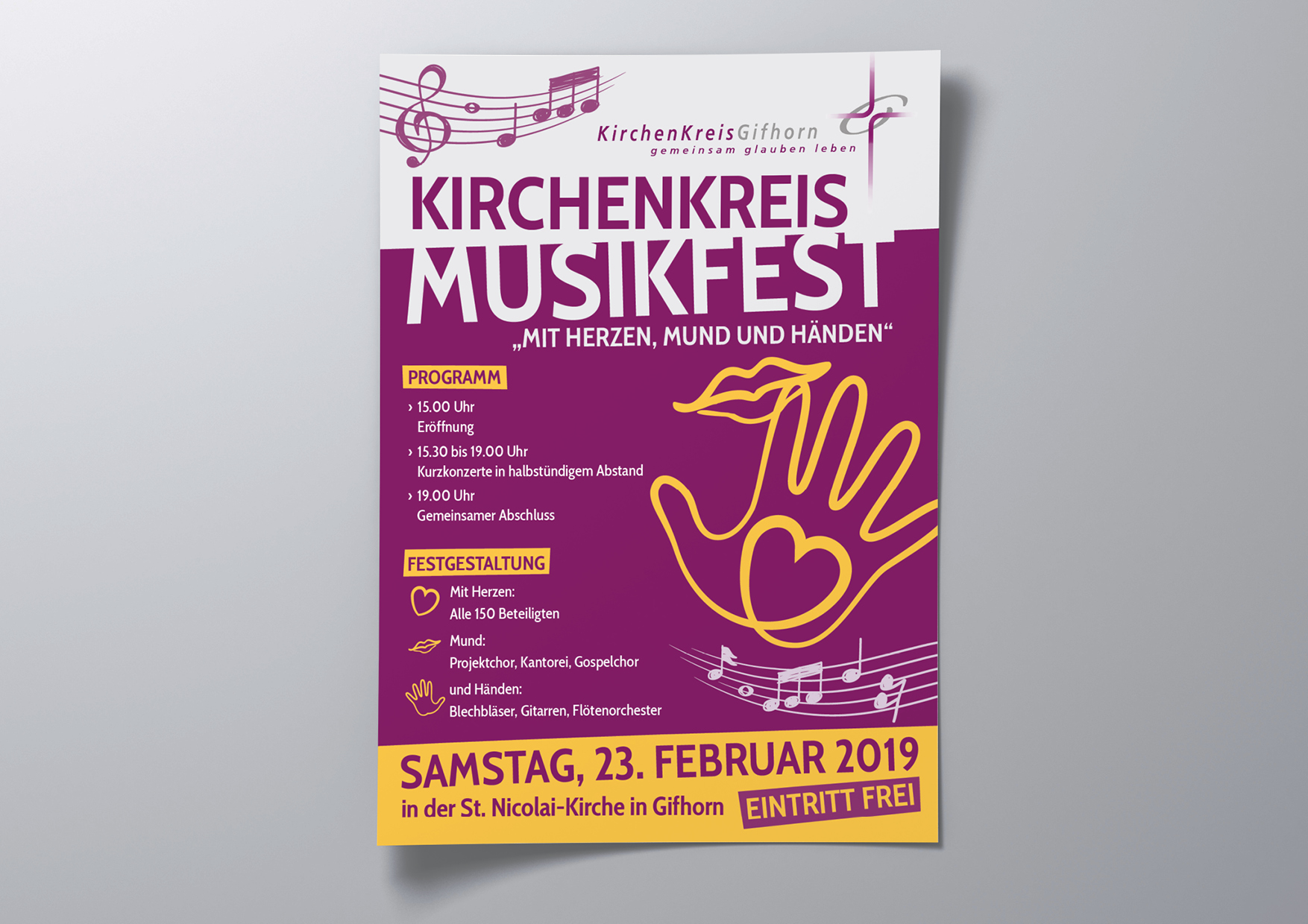 Für das Kirchenkreismusikfest wird ein Plakat gesucht