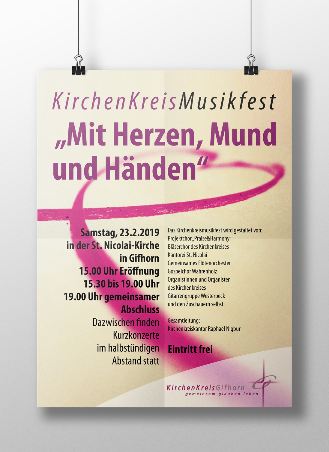 Für das Kirchenkreismusikfest wird ein Plakat gesucht