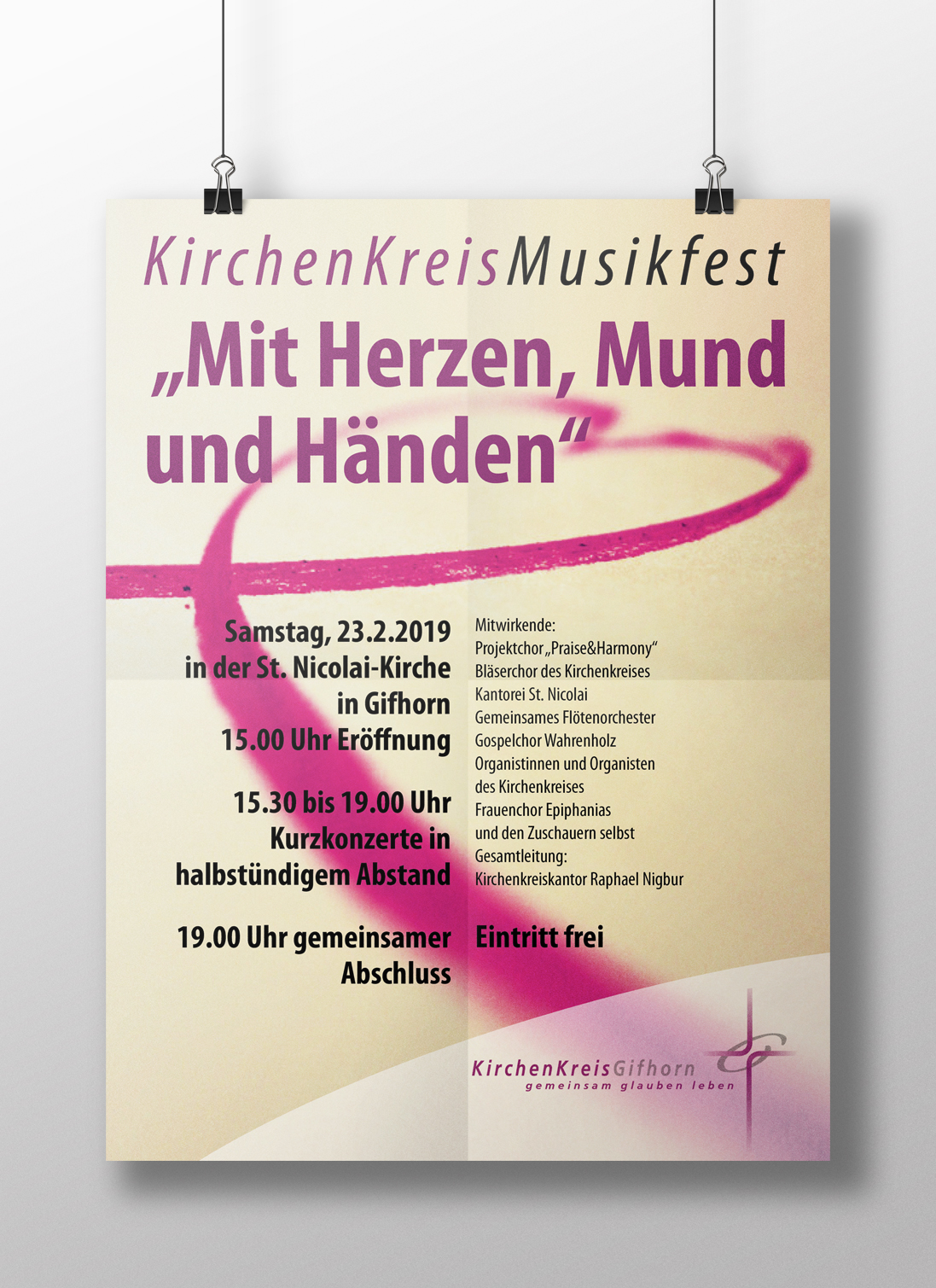 Für das Kirchenkreismusikfest wird ein Plakat gesucht