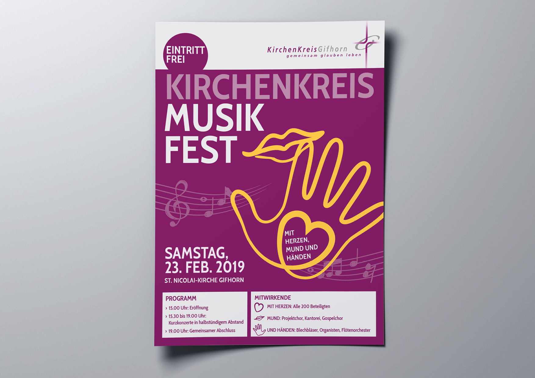 Für das Kirchenkreismusikfest wird ein Plakat gesucht