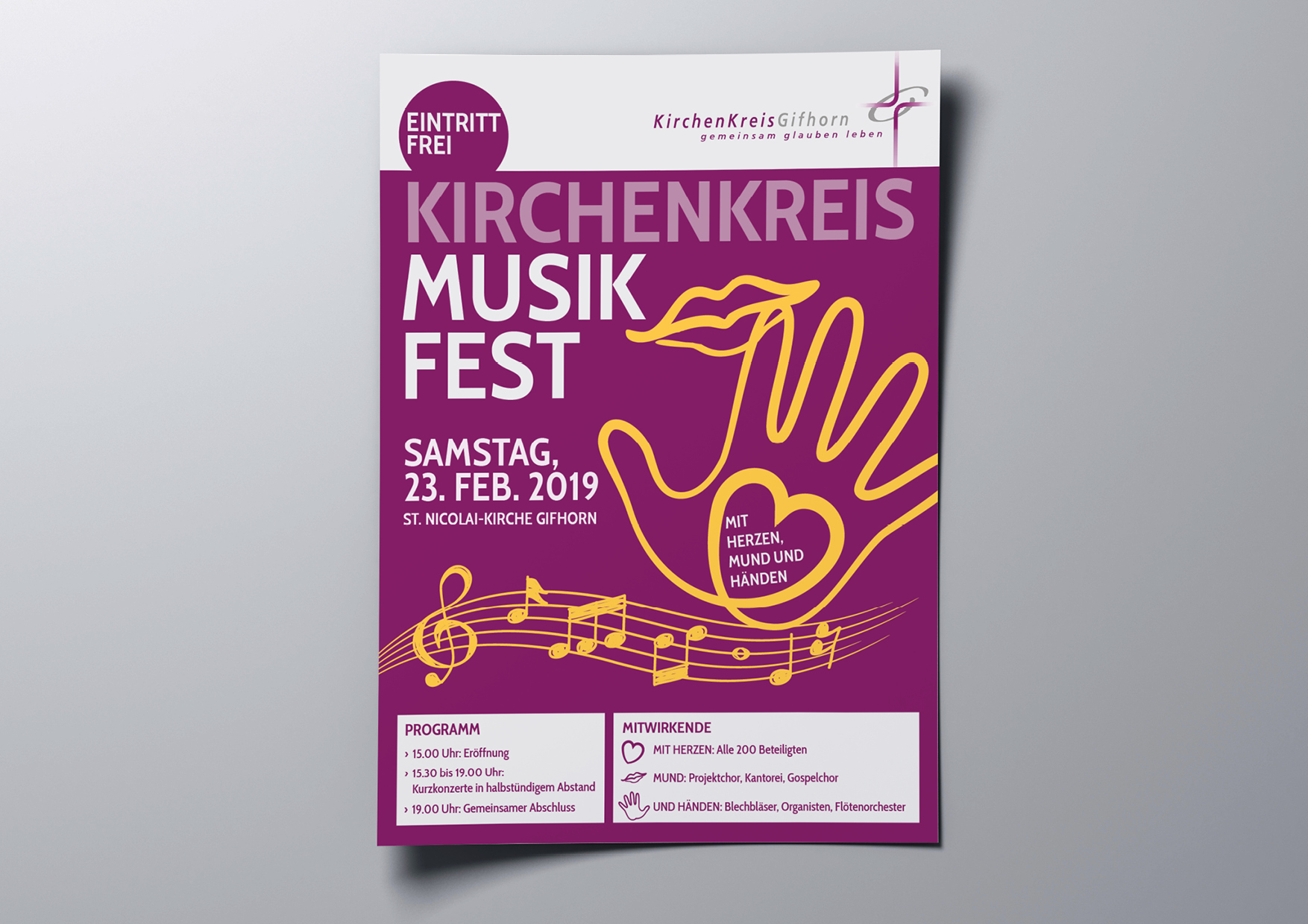 Für das Kirchenkreismusikfest wird ein Plakat gesucht