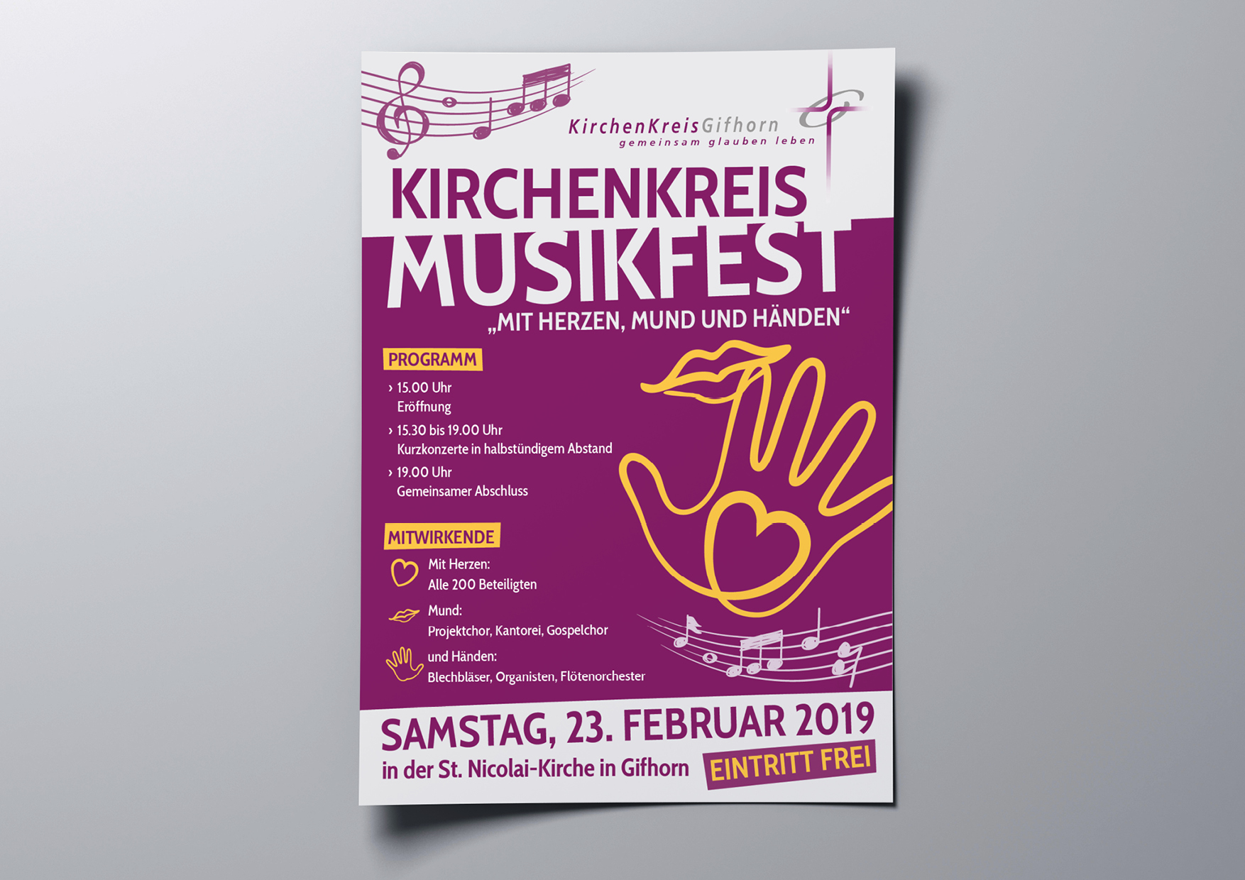 Für das Kirchenkreismusikfest wird ein Plakat gesucht