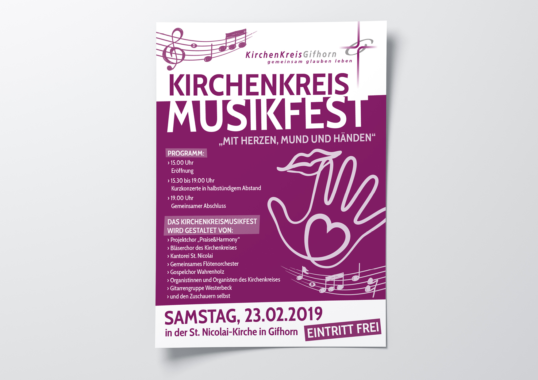 Für das Kirchenkreismusikfest wird ein Plakat gesucht