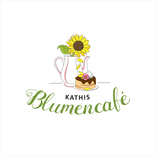  Café mit Konditorei sucht blumiges Logo-Design