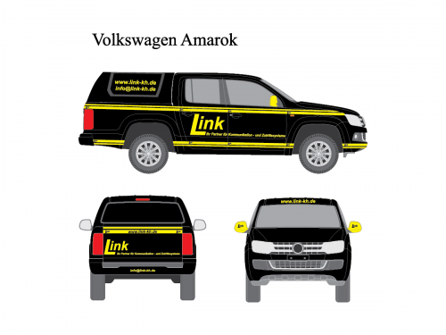 VW Amarok mit Hardtop schwarz/gelb