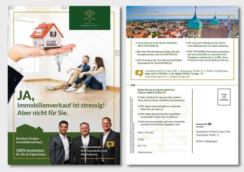 Flyer-Design für Immobilienbüro