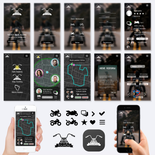  Biker App Design