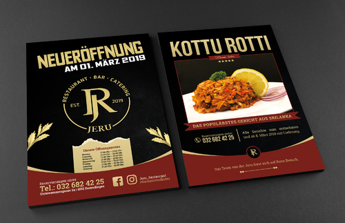  Flyer-Design für tamilisches Restaurant