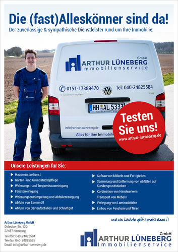 Flyer-Design für Immobilienservice/Hausmeisterdienst