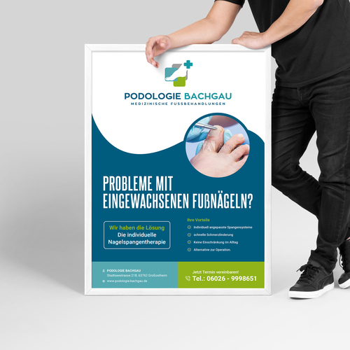 Plakat-Design für podologische therapeutische Praxis