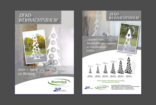 Flyer-Design für Weihnachtsbäume als Dekoration