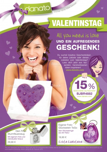 ✶ Print-Anzeige für Valentinstag & Anzeigenraster | Thema: GESCHENKE