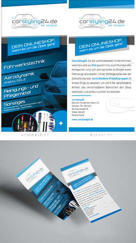 Flyer-Design für KFZ Onlineshop