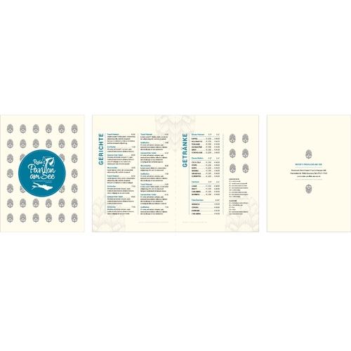  Speisekarten-Design für Biergarten am Ufer des Bodensees