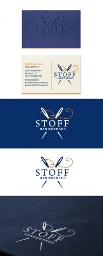 Logo für einen Shop zum Thema Stoff - Stoffhandwerker