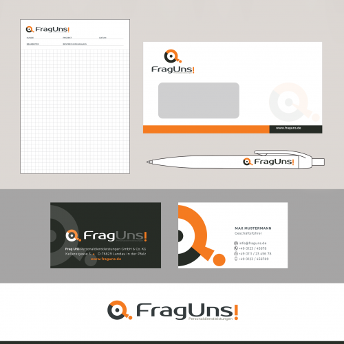  Corporate Design für neue Personaldienstleistung Firma - Frag Uns -