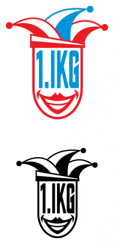 Reinzeichnung eines skizzierten Logos für Karnevalsgesellschaft