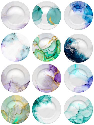 Illustration for porcelain dinnerware