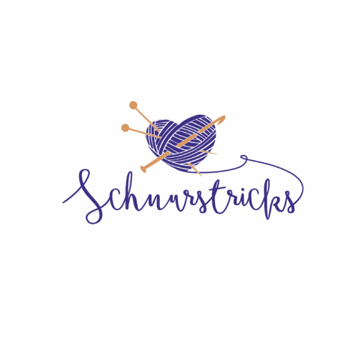 Logo-Design für einen Onlineshop mit hochwertiger Wolle, Garnpakete, handgefärbte Wolle