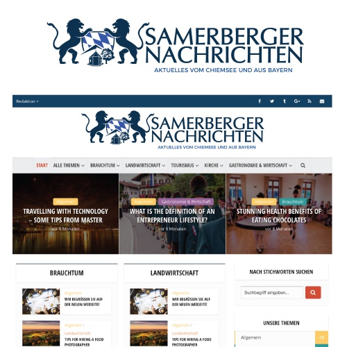 Logo-Design für bayrische Nachrichten-Webseite: Samerberger Nachrichten