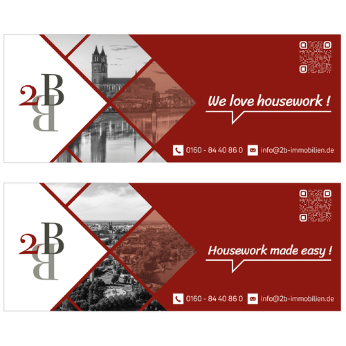 Werbetafel für Immobilienverwaltung