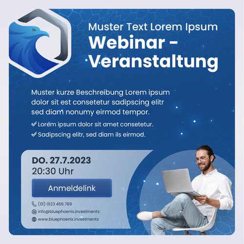  Online-Marketing Material  Gesamtvolumen: 2000€ - 2300€ Preisgeld