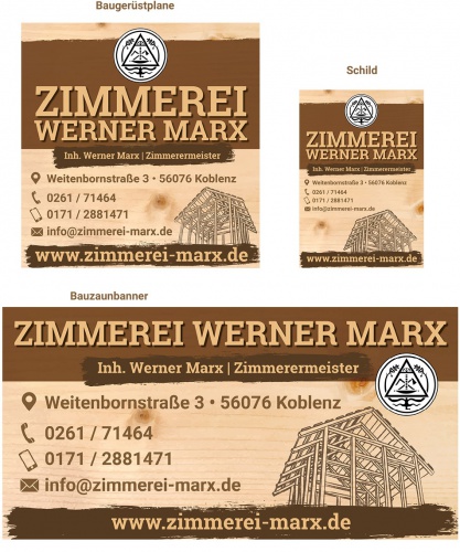  Plakat-Design für Zimmerei