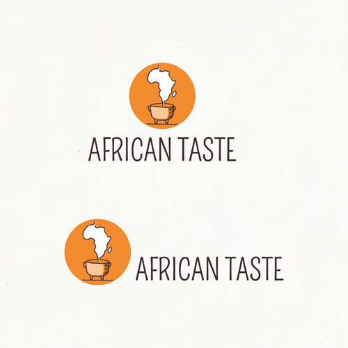 Logo-Design für einen Online-Shop rund um die Afrikanische Küche.