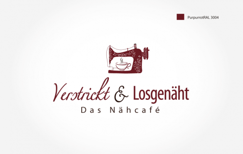 Logo-Design für Stoff- und Handarbeitsgeschäft mit kleinem Cafébetrieb